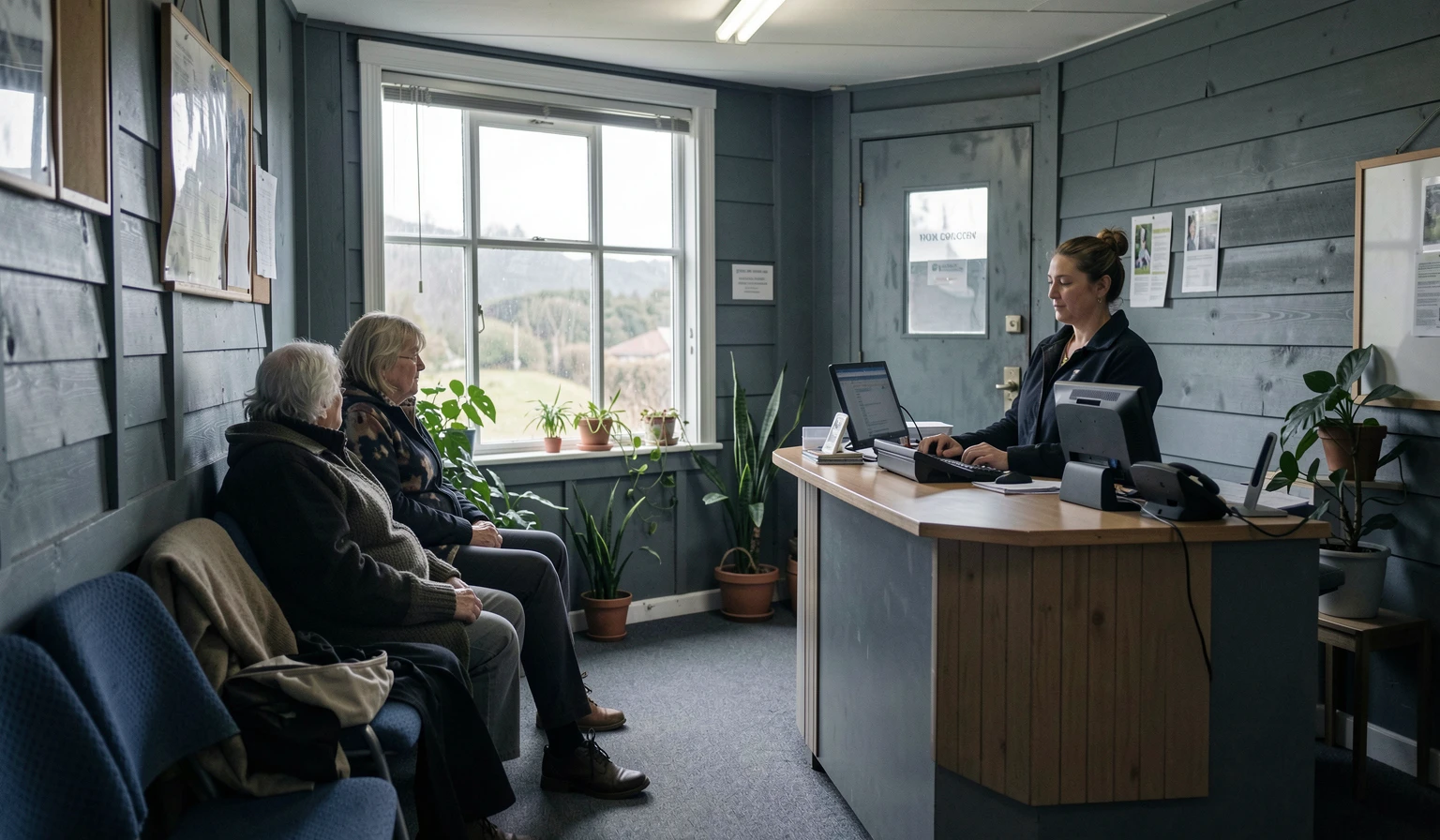 Waiting room of a small rural New Zealand medical centre